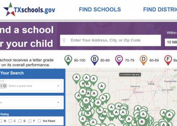텍사스 교육청,  A~F 학군 · 학교 성적 공개