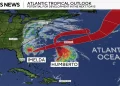 허리케인 ‘움베르토’, 미 동부 해안에 위험한 파도 · 이안류 만들 수 있어 ‘주의’