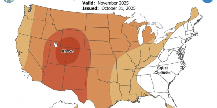 11월 텍사스는 여전히 평년보다 ‘따뜻’ 전망