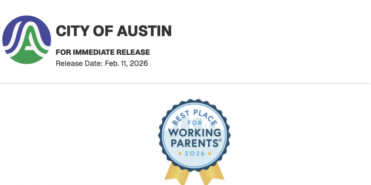 오스틴시, 2026년 ‘일하는 부모를 위한 최고 직장’ 선정…8년 연속