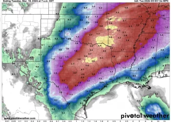 중부텍사스 한인밀집지역 시더파크, 오늘(6일) 오후부터 우박 폭풍 영향권 … “지름 2~3인치 대형 우박 가능”